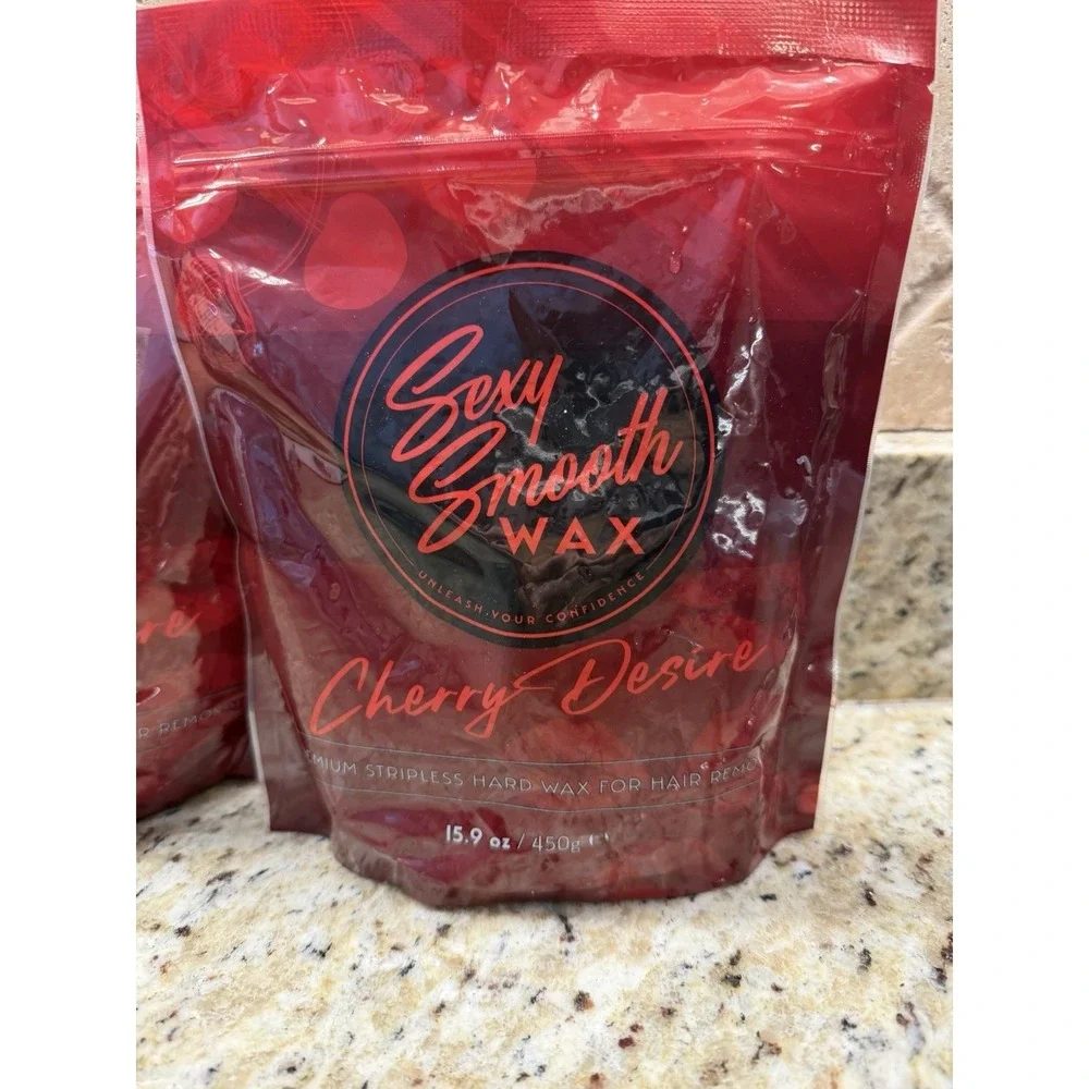 Stripless Hard Wax For Hair Removal Sexy Smooth Wax 15.9 Oz Cherry‎ Desire LOT 2